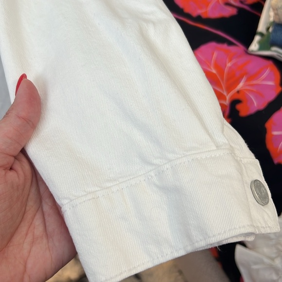 NWOT Habitual White Denim Shirt Jacket - Picture 7 of 10
